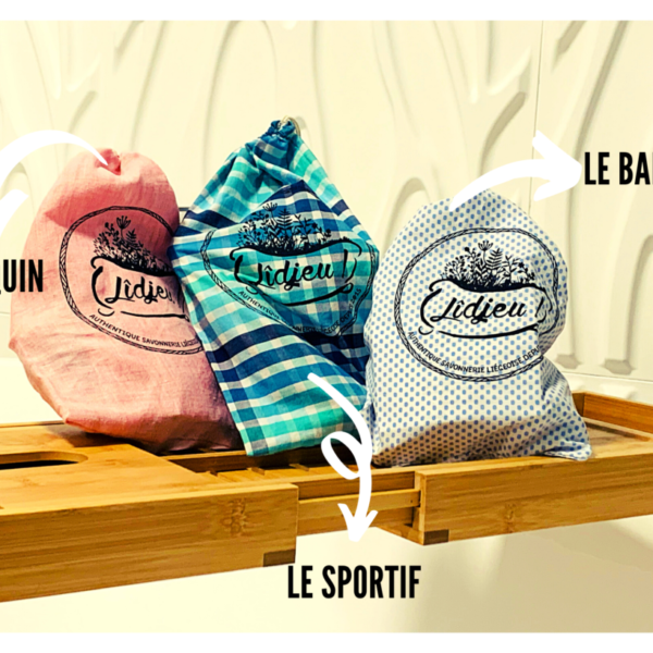 Pochon Sportif (1 savon + 1 macérât d'arnica + 1 rouleau de massage)